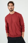 Buratti Şardonlu Slim Fit Bisiklet Yaka Kışlık Erkek Sweat 5975001 BORDO