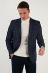 Buratti Slim Fit 6 Drop Çift Yırtmaçlı Blazer Erkek Ceket 216VASCONEW KOYU LACİVERT
