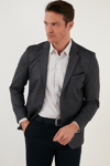 Buratti Slim Fit 6 Drop Tek Yırtmaçlı Blazer Erkek Ceket 216FASERA KOYU LACİVERT
