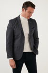 Buratti Slim Fit 6 Drop Tek Yırtmaçlı Blazer Erkek Ceket 216FASERA KOYU LACİVERT