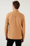 Buratti Slim Fit Anti-Pilling Tüylenme Yapmayan Bato Yaka Soğuk Geçirmez Şardonlu Erkek Polar 5906001 VİZON