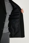 Buratti Slim Fit Apaş Yaka Astarlı Kaşe Erkek Kaban 584K1217 SİYAH