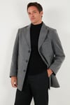 Buratti Slim Fit Apaş Yaka Astarlı Kaşe Erkek Kaban 584K1217 AÇIK GRİ