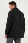 Buratti Slim Fit Apaş Yaka Astarlı Kaşe Erkek Kaban 584K1217 FÜME