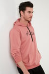 Buratti Slim Fit Baskılı Kapüşonlu Kanguru Cepli Pamuklu Erkek Sweat 5414019 GÜL