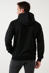 Buratti Slim Fit Baskılı Kapüşonlu Kanguru Cepli Pamuklu Erkek Sweat 5414013 SİYAH