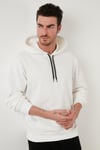 Buratti Slim Fit Baskılı Kapüşonlu Kanguru Cepli Pamuklu Erkek Sweat 5414018 EKRU