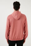 Buratti Slim Fit Baskılı Kapüşonlu Kanguru Cepli Pamuklu Erkek Sweat 5414019 GÜL