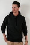 Buratti Slim Fit Baskılı Kapüşonlu Kanguru Cepli Pamuklu Erkek Sweat 5414019 SİYAH