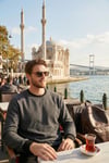 Buratti Slim Fit Bisiklet Yaka Pamuklu Erkek Kazak 456201 GRİ