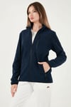 Buratti Slim Fit Cepli Fermuarlı Anti-Pilling Tüylenme Yapmayan Soğuk Geçirmez Polar Unisex Hırka 5906028S1 LACİVERT