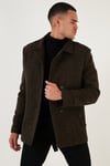 Buratti Slim Fit Cepli Pamuklu Kaşe Erkek Kaban 5841015 Camel Noktalı