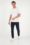 Buratti Slim Fit Dar Paça Bağlamalı Erkek Pantolon 6843657 LACİVERT