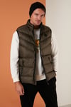 Buratti Slim Fit Dik Yaka Cepli Şişme Erkek Yelek 6274850 HAKİ