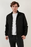 Buratti Slim Fit Dik Yaka Fermuarlı Erkek Mont 497UCHE SİYAH