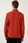 Buratti Slim Fit Fermuarlı Cepli Dik Yaka Soğuk Geçirmez Polar Erkek Hırka 5906028 ORANJ