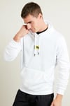 Buratti Slim Fit Kanguru Cepli Kapüşonlu Şardonlu Kışlık Erkek Sweat 5896589 BEYAZ