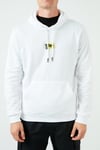 Buratti Slim Fit Kanguru Cepli Kapüşonlu Şardonlu Kışlık Erkek Sweat 5896589 BEYAZ