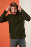 Buratti Slim Fit Kanguru Cepli Kapüşonlu Erkek Polar 5906032 HAKİ