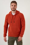 Buratti Slim Fit Kanguru Cepli Kapüşonlu Erkek Polar 5906032 ORANGE