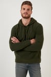 Buratti Slim Fit Kanguru Cepli Kapüşonlu Erkek Polar 5906032 HAKİ