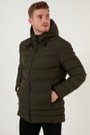 Buratti Slim Fit Kapüşonlu Cepli Erkek Mont 6274818 HAKİ