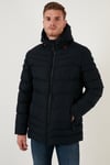 Buratti Slim Fit Kapüşonlu Cepli Erkek Mont 6274818 LACİVERT