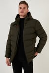 Buratti Slim Fit Kapüşonlu Cepli Erkek Mont 6274818 HAKİ