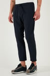 Buratti Slim Fit Lastikli Bel Boru Paça Kemer Detaylı Erkek Pantolon 5543S86JMILANO LACİVERT