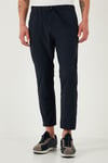 Buratti Slim Fit Lastikli Bel Boru Paça Kemer Detaylı Erkek Pantolon 5543S86JMILANO LACİVERT