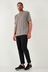 Buratti Slim Fit Lastikli Bel Boru Paça Kemer Detaylı Erkek Pantolon 5543S86JMILANO SİYAH
