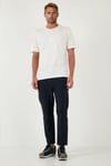 Buratti Slim Fit Lastikli Bel Boru Paça Kemer Detaylı Erkek Pantolon 5543S86JMILANO LACİVERT