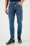 Buratti Slim Fit Normal Bel Dar Paça Jeans Erkek Kot Pantolon 1124S61NAPOLI MAVİ