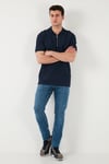 Buratti Slim Fit Normal Bel Dar Paça Jeans Erkek Kot Pantolon 1124S61NAPOLI MAVİ