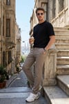 Buratti Slim Fit Normal Bel Daralan Paça Erkek Pantolon 6843649 VİZON