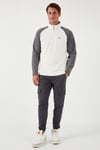 Buratti Slim Fit Yarım Fermuarlı Soğuk Geçirmez Kışlık Şardonlu Erkek Polar 5906055 EKRU