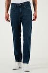 Buratti Streç Pamuklu Comfort Fit Yüksek Bel Boru Paça Jeans Erkek Kot Pantolon 4400S57TEXAS LACİVERT