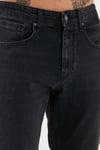 Buratti Streç Pamuklu Comfort Fit Yüksek Bel Boru Paça Jeans Erkek Kot Pantolon 4412C03TEXAS Füme Siyah