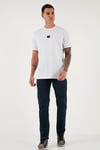 Buratti Streç Pamuklu Comfort Fit Yüksek Bel Boru Paça Jeans Erkek Kot Pantolon 4412C27TEXAS LACİVERT