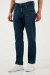 Buratti Streç Pamuklu Comfort Fit Yüksek Bel Boru Paça Jeans Erkek Kot Pantolon 4400S57TEXAS LACİVERT