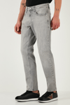 Buratti Streç Pamuklu Comfort Fit Yüksek Bel Boru Paça Jeans Erkek Kot Pantolon 4400S58TEXAS GRİ
