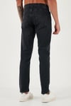Buratti Streç Pamuklu Comfort Fit Yüksek Bel Boru Paça Jeans Erkek Kot Pantolon 4412C03TEXAS Füme Siyah