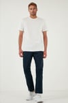 Buratti Streç Pamuklu Comfort Fit Yüksek Bel Boru Paça Jeans Erkek Kot Pantolon 4400S65TEXAS İNDİGO