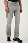Buratti Streç Pamuklu Comfort Fit Yüksek Bel Boru Paça Jeans Erkek Kot Pantolon 4400S58TEXAS GRİ
