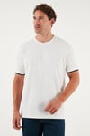 Buratti Streç Pamuklu Regular Fit Bisiklet Yaka Erkek T Shirt 5902981 BEYAZ