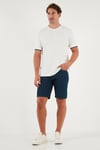 Buratti Streç Pamuklu Regular Fit Bisiklet Yaka Erkek T Shirt 5902981 BEYAZ