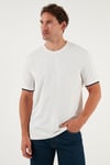 Buratti Streç Pamuklu Regular Fit Bisiklet Yaka Erkek T Shirt 5902981 BEYAZ