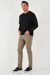 Buratti Streç Pamuklu Regular Fit Bisiklet Yaka Erkek Sweat 5905725 SİYAH
