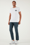 Buratti Streç Pamuklu Regular Fit Normal Bel Boru Paça Jeans Erkek Kot Pantolon 2201S73PARMA MAVİ