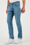 Buratti Streç Pamuklu Regular Fit Normal Bel Boru Paça Jeans Erkek Kot Pantolon 2201S511PARMA MAVİ
